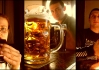 Míma decentně crcá černý, Corny the Driver smutně a se závistí očima upíjí pivo Králi větráků, Pavew & the Golden Treasure..  
